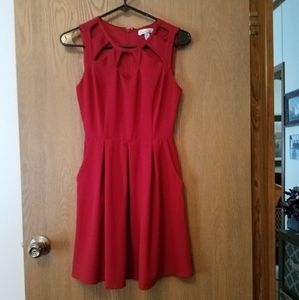 Red short dress